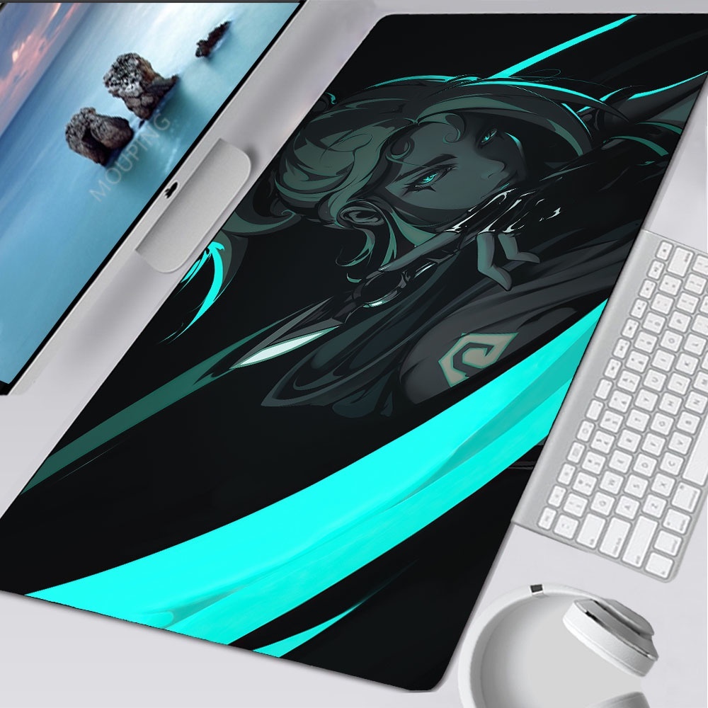 Xxl Valorant Reyna Mouse Pad Anime Gamer Girl Large Black Deskmat ...