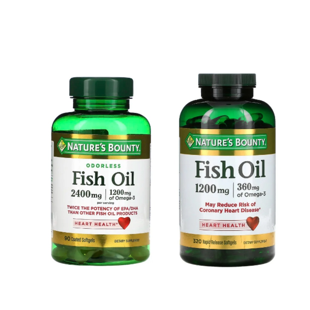 USA Shoppers Nature's Bounty, Fish Oil, 2400 mg, 1200 mg, 1000 mg