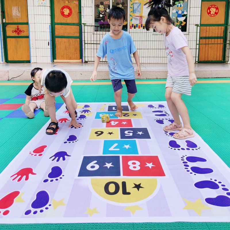 Hand and Foot Sports Game Mat Group Building Props Kindergarten Outdoor ...