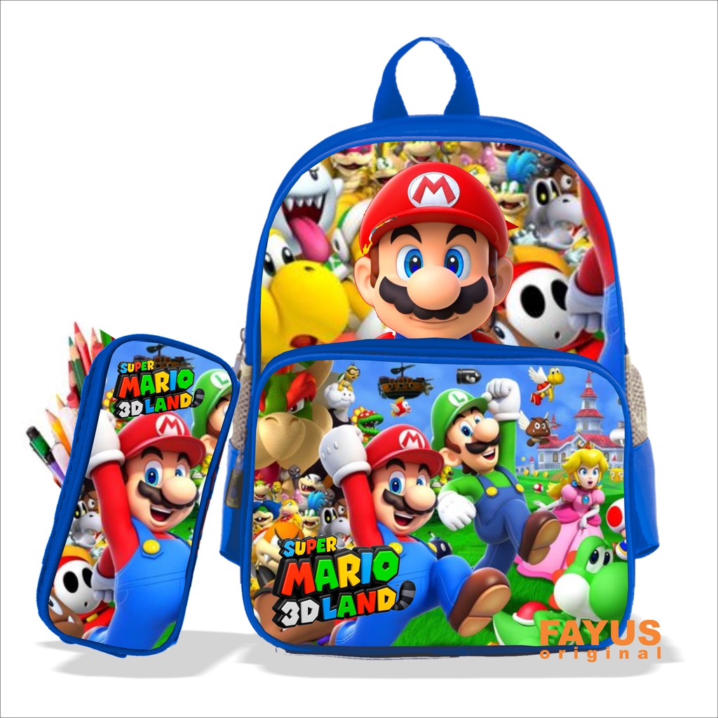 The Newest SUOER MARIO Character Backpack Children's School Bag 2022 ...