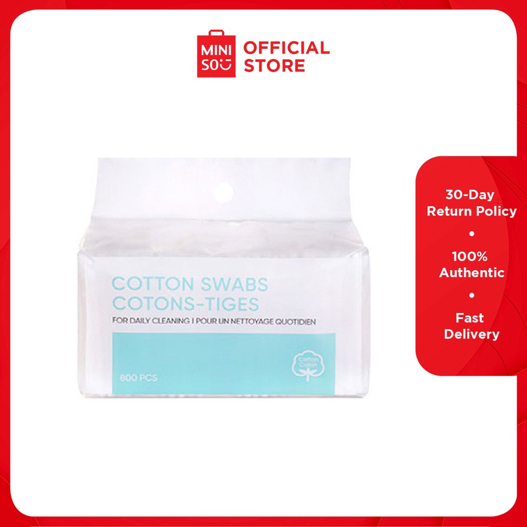 Miniso Wooden Stick Q Tip Swab Cotton Buds 800 Pcs Shopee Philippines