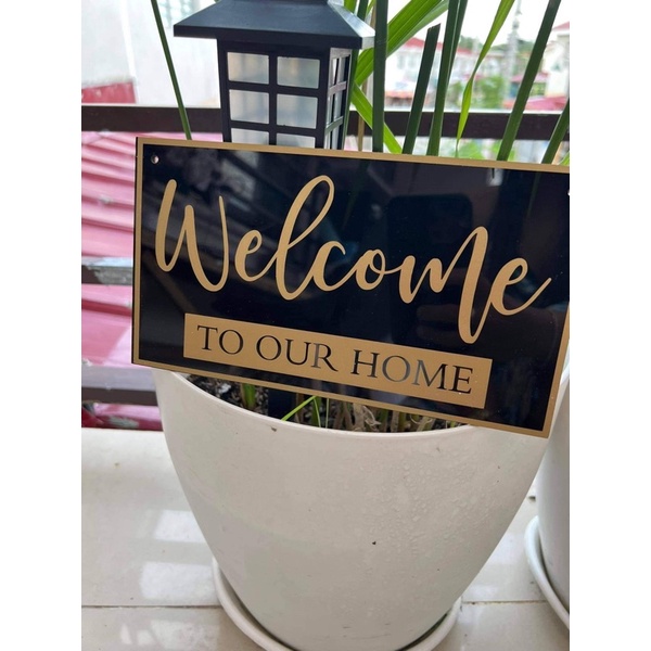 WELCOME HOME SIGNAGE//WATERPROOF/3MMTHICK/5x9INCHES | Shopee Philippines