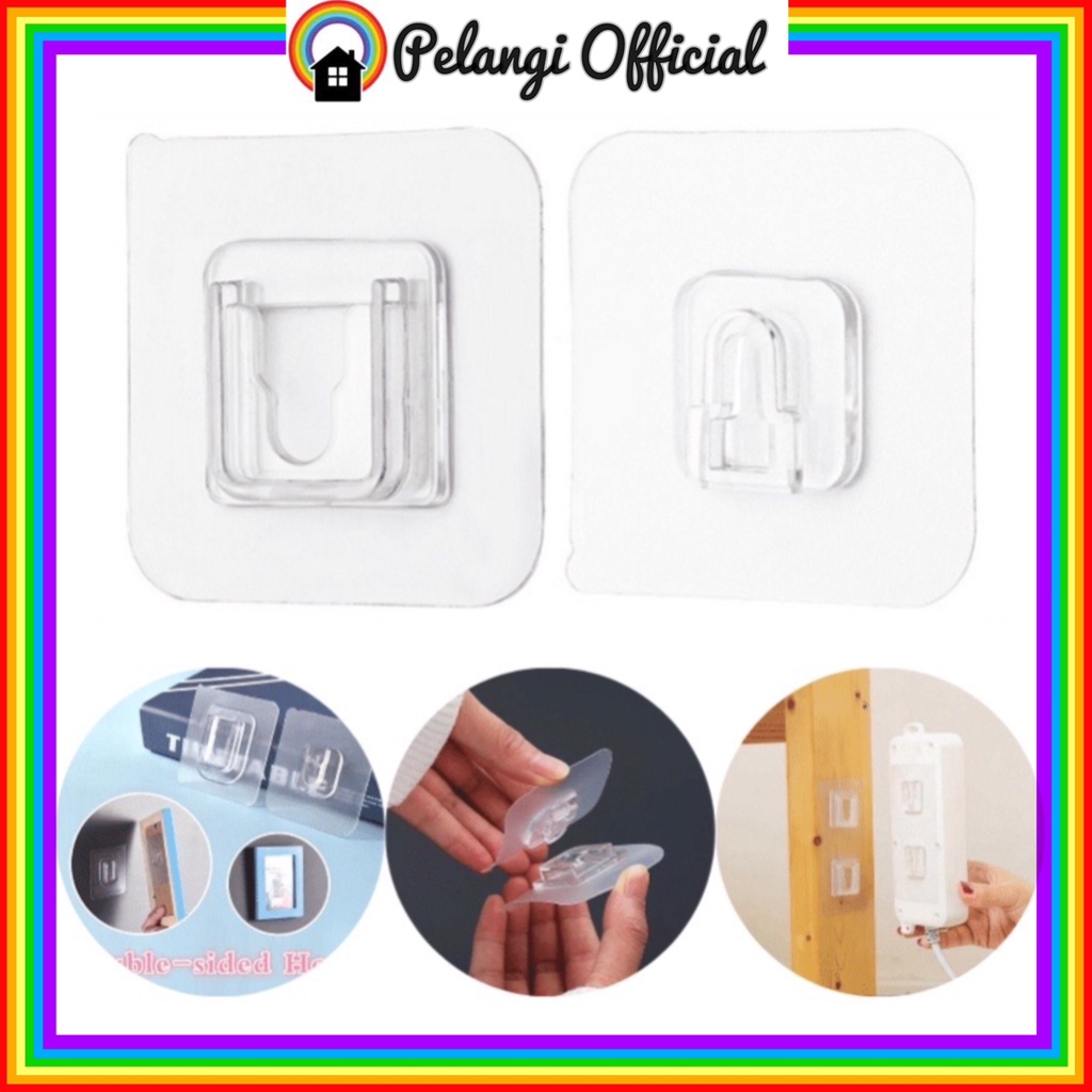 GANTUNGAN 141 (1Set) Multipurpose socket Hanger Plus Minus Double Tape ...