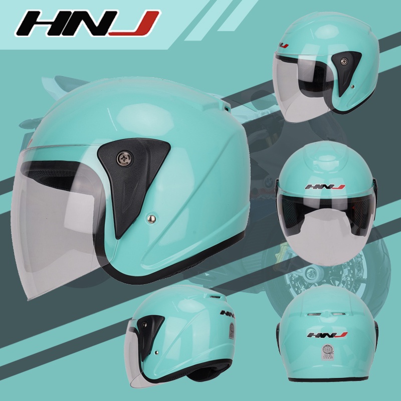 Hnj A Women S Half Face Motorcycle Helmet Single Visor Helmet