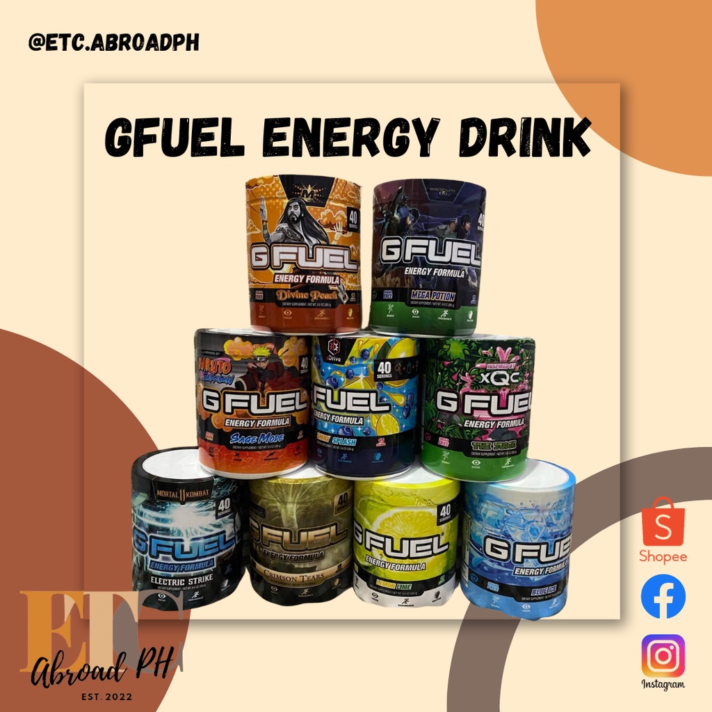 G FUEL ENERGY DRINK 280g (Good for 40servings ) Shopee Philippines
