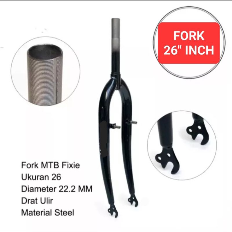 Federal Bike RIGID FORK 26 INCH DRAT CANTILEVER V BRAKE Bicycle FORK