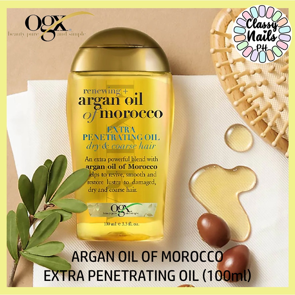 Authentic • Ogx • Renewing Argan Oil Of Morocco Extra Penetrating Oil Treatment • 100ml