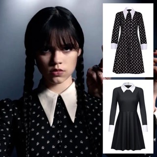 Wednesday addams dress long hot sale sleeve