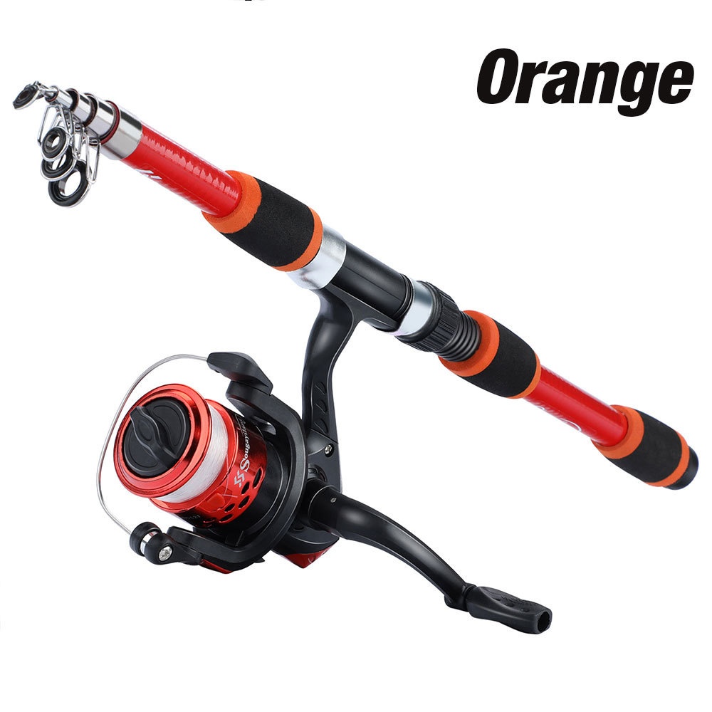 Sougayilang Spinning Fishing Rod Reel Sets 1.8m Telesscopic Fishing Rod ...