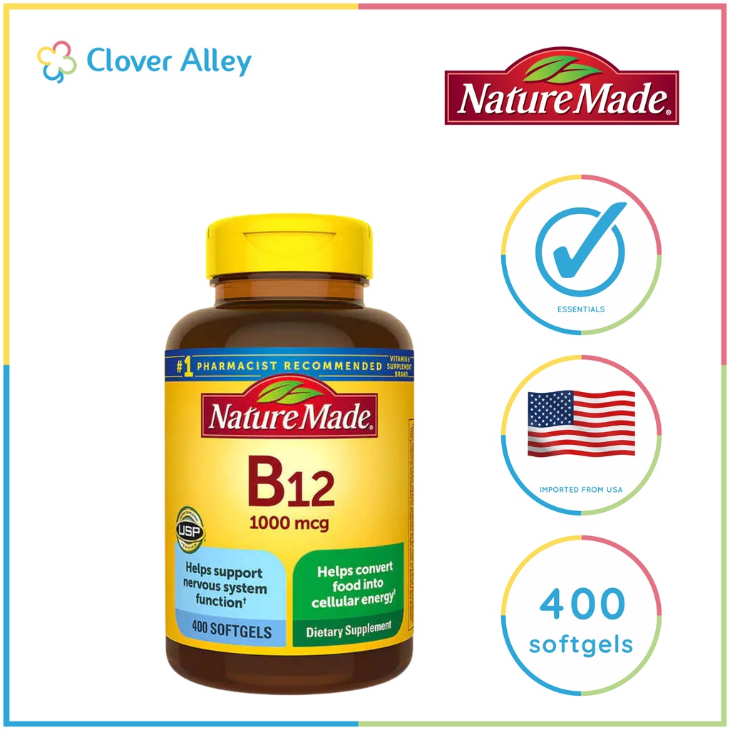 Nature Made Vitamin B12 1000 mcg., 400 Softgels(04/2025 expiry