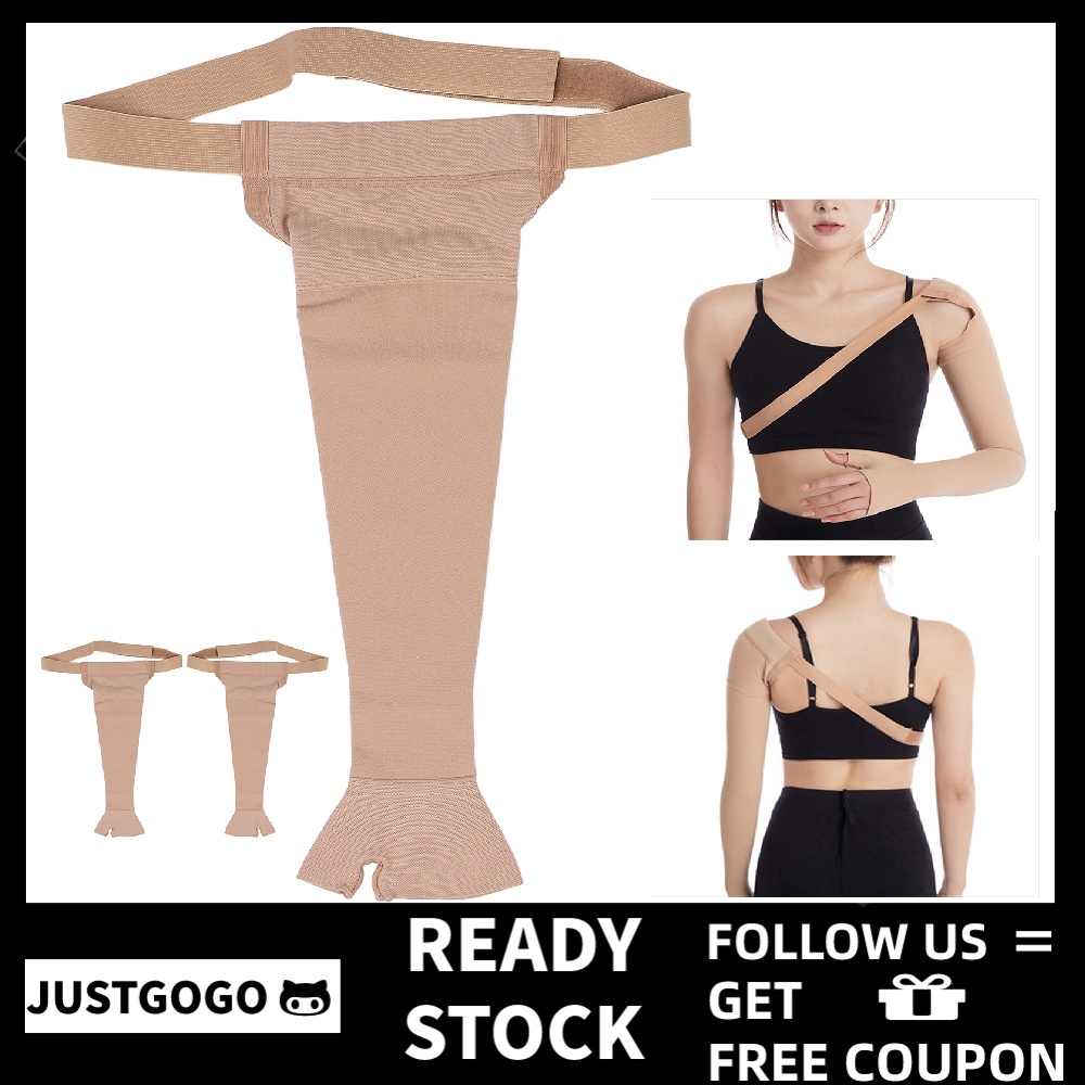 Ready stock Justgogo Lymphedema Compression Arm Sleeve Polyurethane