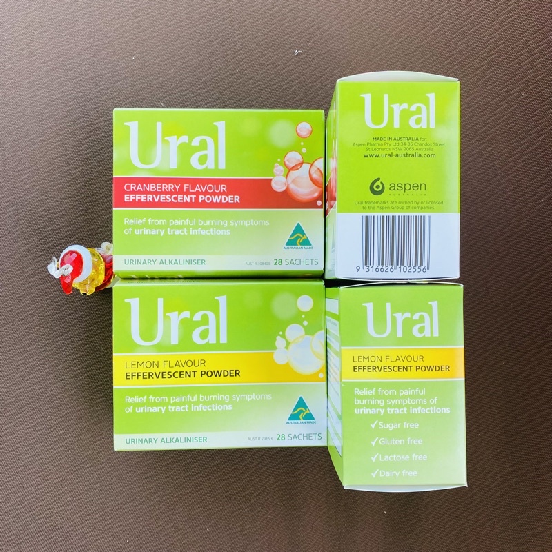 Ural Effervescent Powder 20 Sachet for Cystitis Gout Uric Acid UTI