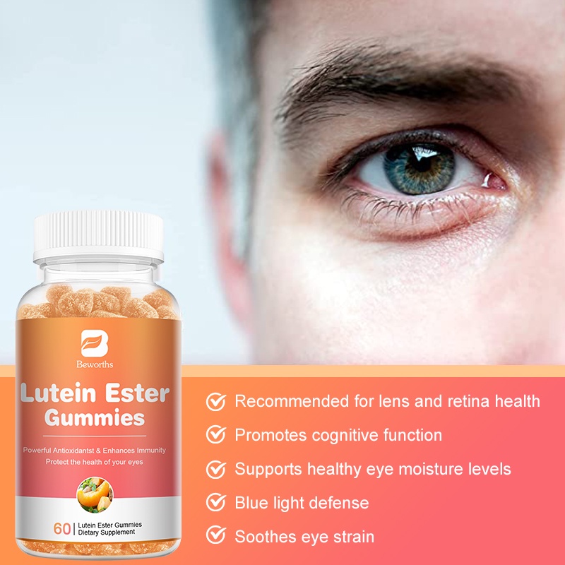 Beworths Lutein Ester Gummies Eye Protection Retinal Relieve Visual ...