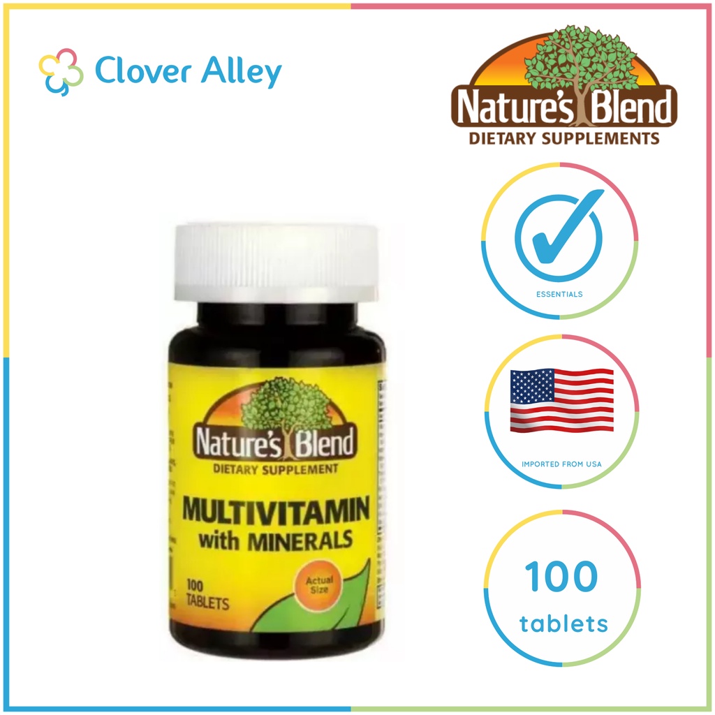 Nature's Blend Multivitamins with Minerals No Iron, 100 Tablets