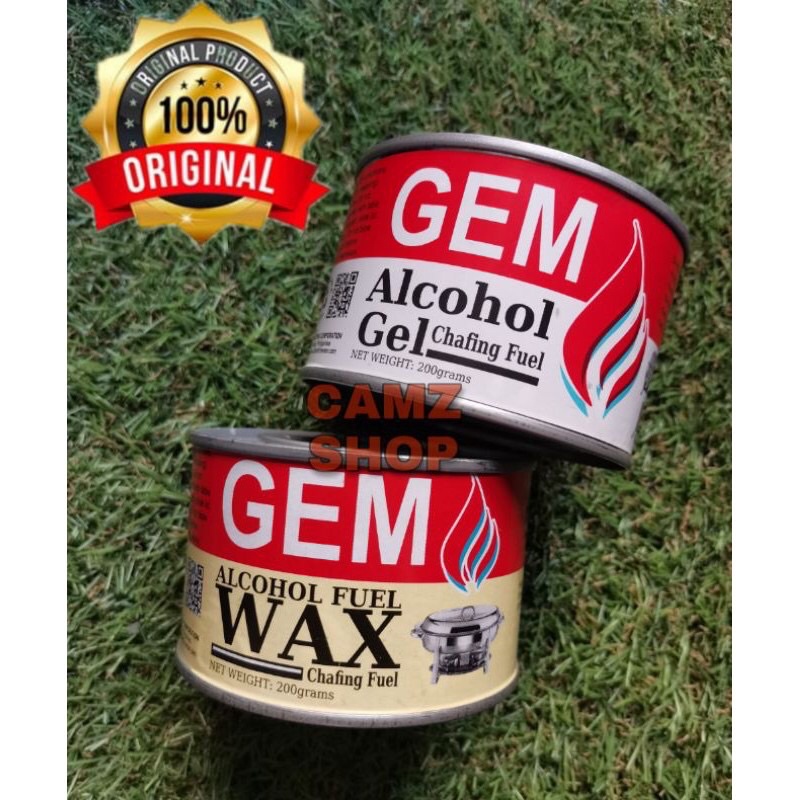 GEM Alcohol Fuel Wax/Gel Chafing Fuel 200 G (For Heating, Cooking