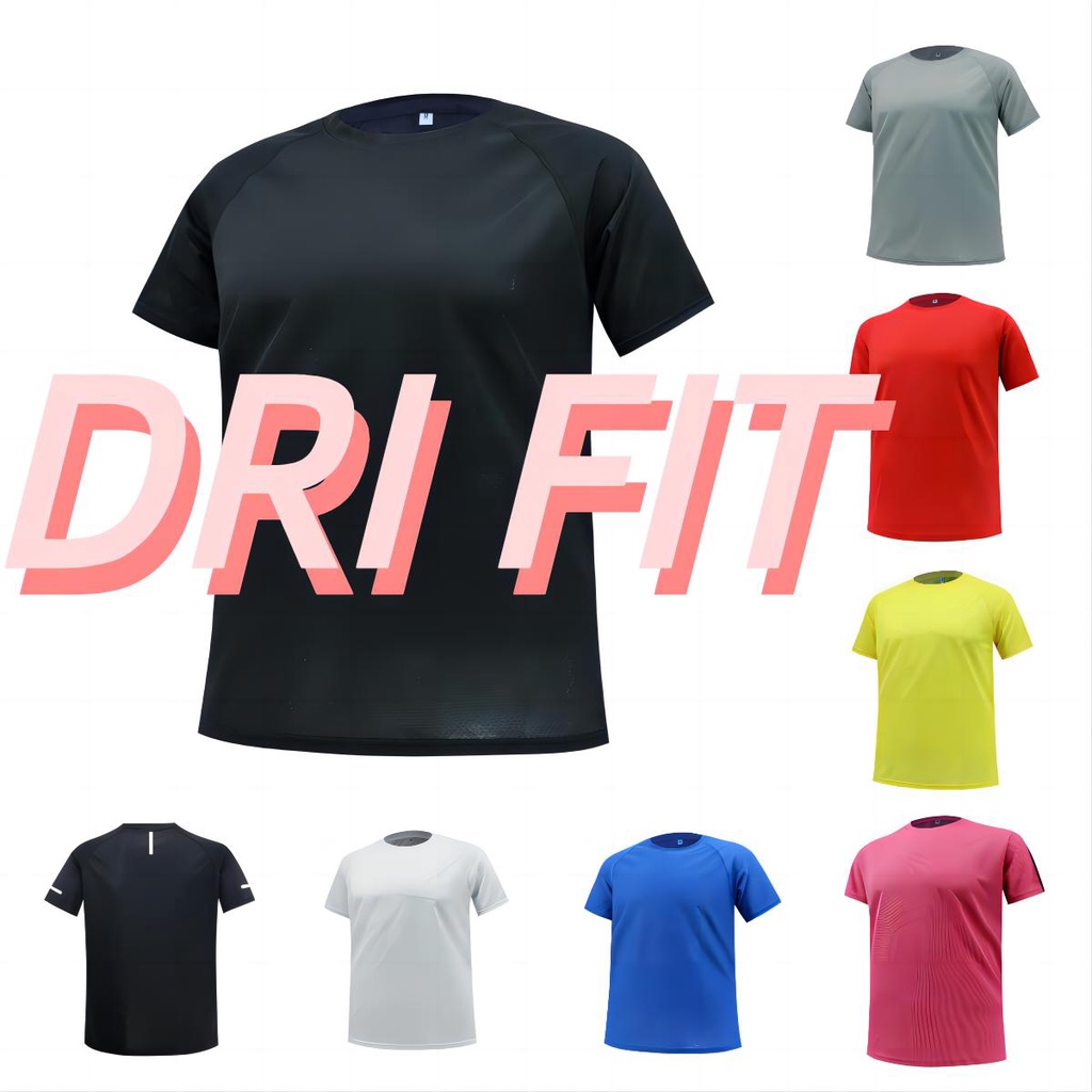 Dri Fit Shirt for Women High Quality Tops Basics GYM Plus Size for Men COD Running Unisex Plain Shopee Philippines