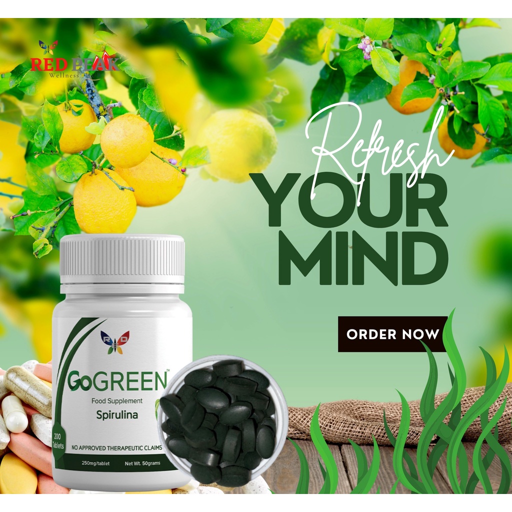 2 Bottles of Go Green Spirulina Promo (200 tabs) Shopee Philippines