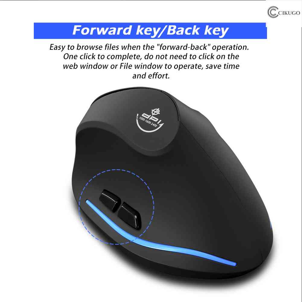 ZELOTES F-35A 2.4GHz Wireless Vertical 2400DPI Adjustable Optical PC ...