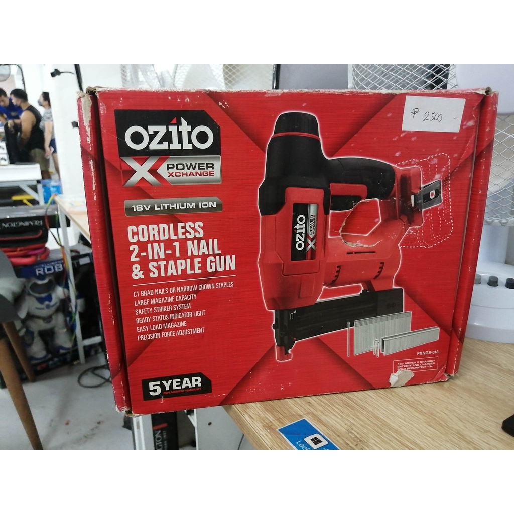 Ozito Cordless 2 in 1 Nail & Staple Gun Shopee Philippines