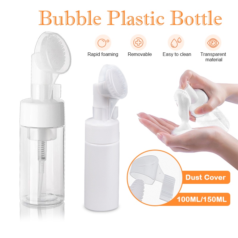Mousse Foaming Bottle Pump Press Silicone Face Brush Foaming Bottle