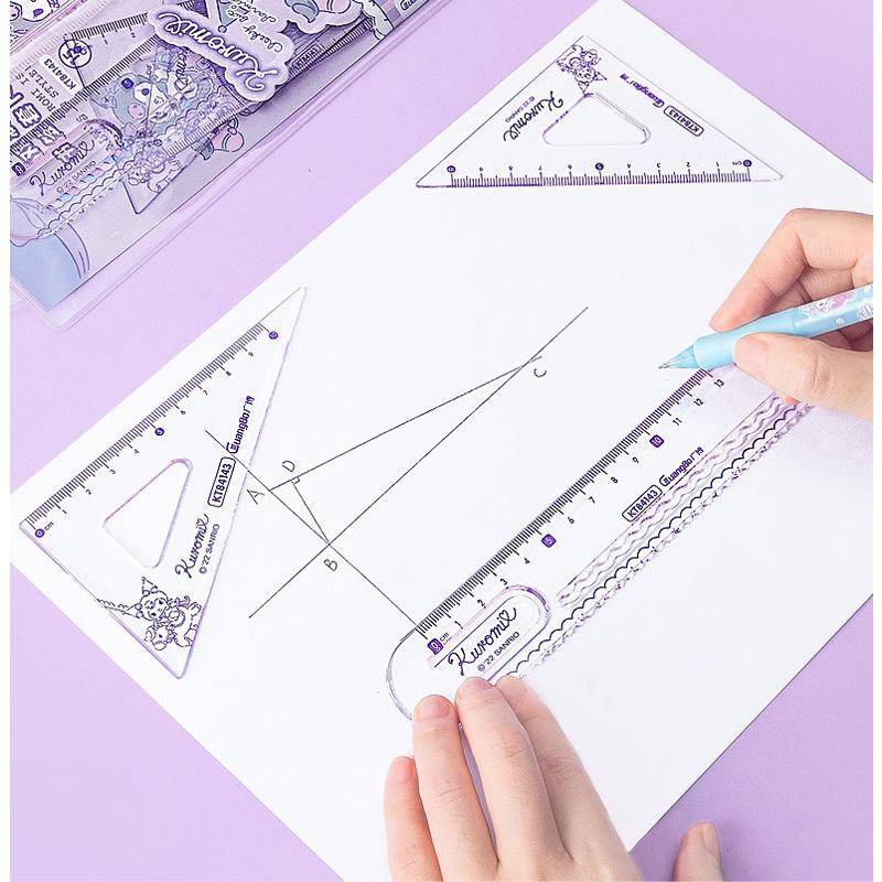 4 in 1 Sanrio Kuromi Ruler Stationery Set Multifunctional Combination ...