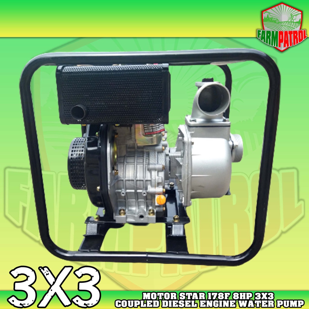 MOTOR STAR 178F 8HP 3X3 COUPLED DIESEL ENGINE WATER PUMP PATUBIG ...