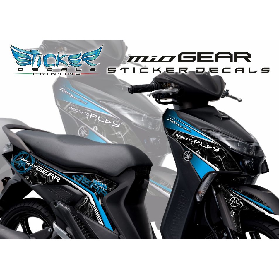 Mio Gear Sticker Decals (Black Tribal) | Shopee Philippines