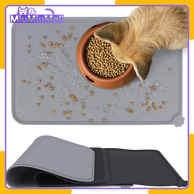 Silicone Pet Feeding Mat Waterproof Pet Food plate Mat Pad with Lips