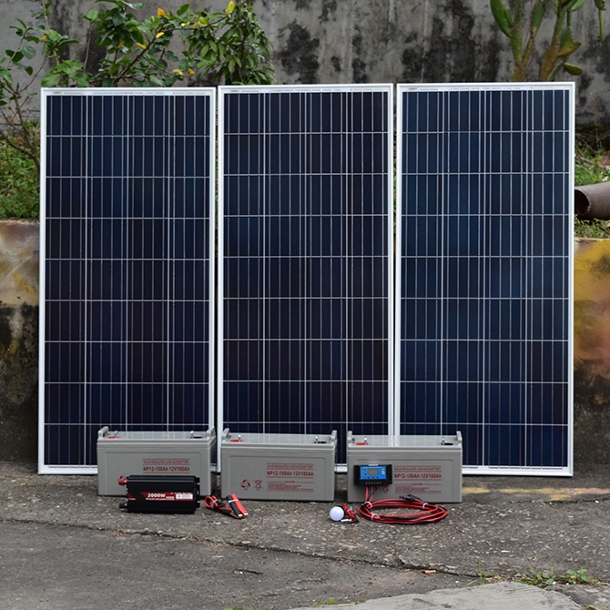 300 watts Solar Panel 18Volt Pv Solar Module Cell Panel generator set for home with batteri