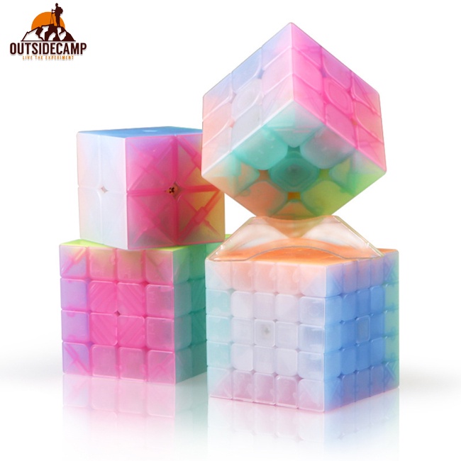 Magic Cube Jelly Color Stickerless Magic Cube Bundle Puzzle Toys ...