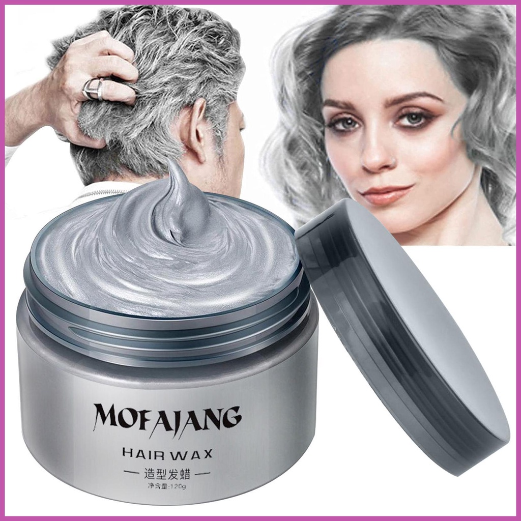 Silver Grey Temporary Natural Hair Color Pomades for People Washable