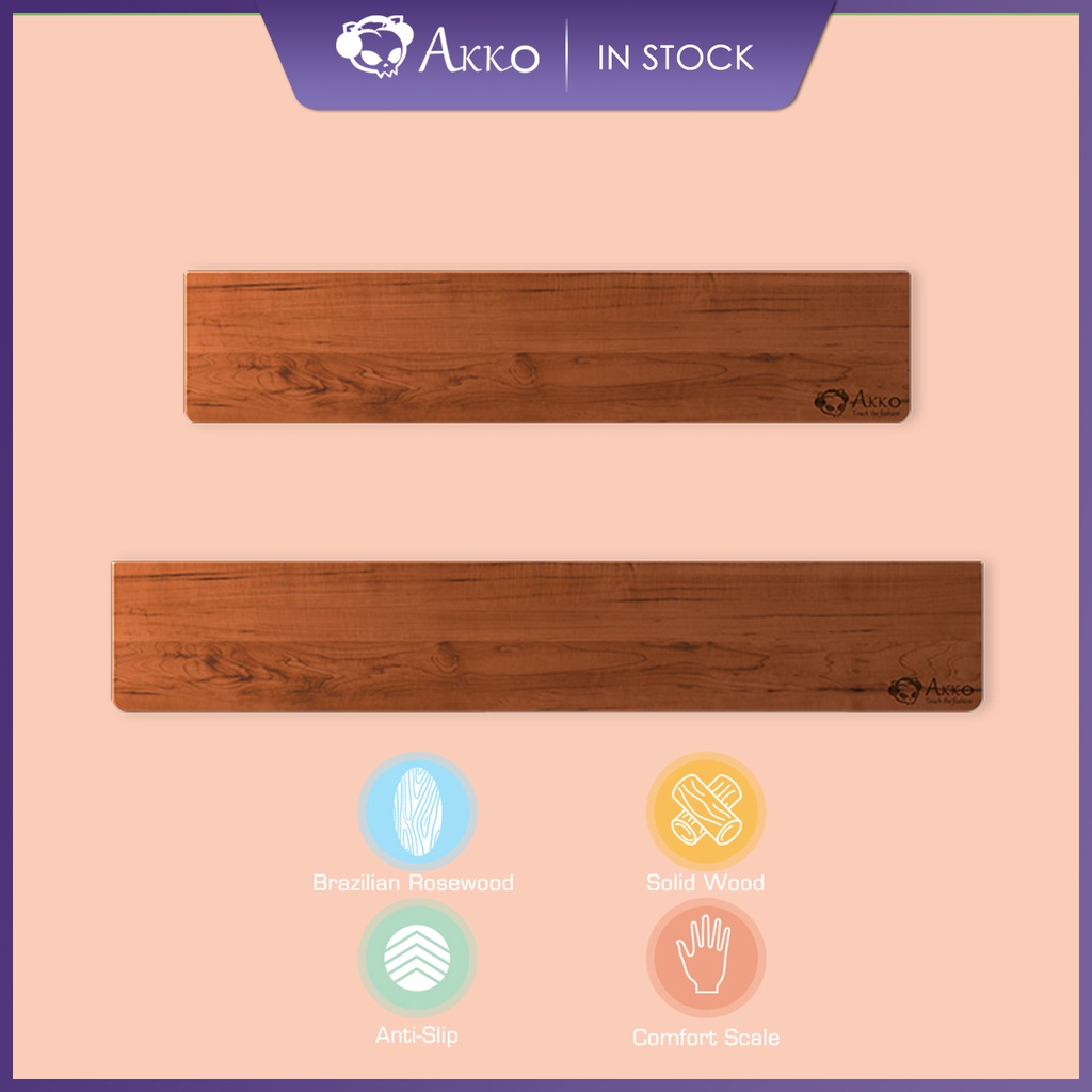 Akko Rosewood Wrist Rest Ergonomics Solid Wood 98/108 Key Keyboard Wrist Protector Antislip