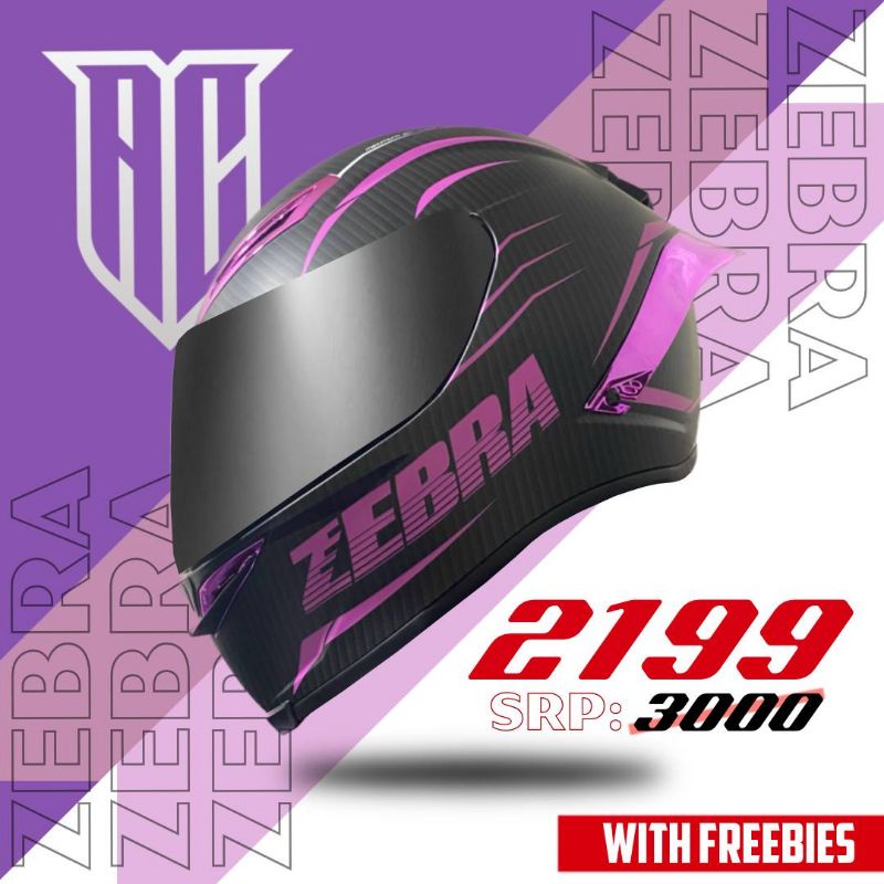 Zebra Full Face Helmet (Gloss) Shopee Philippines