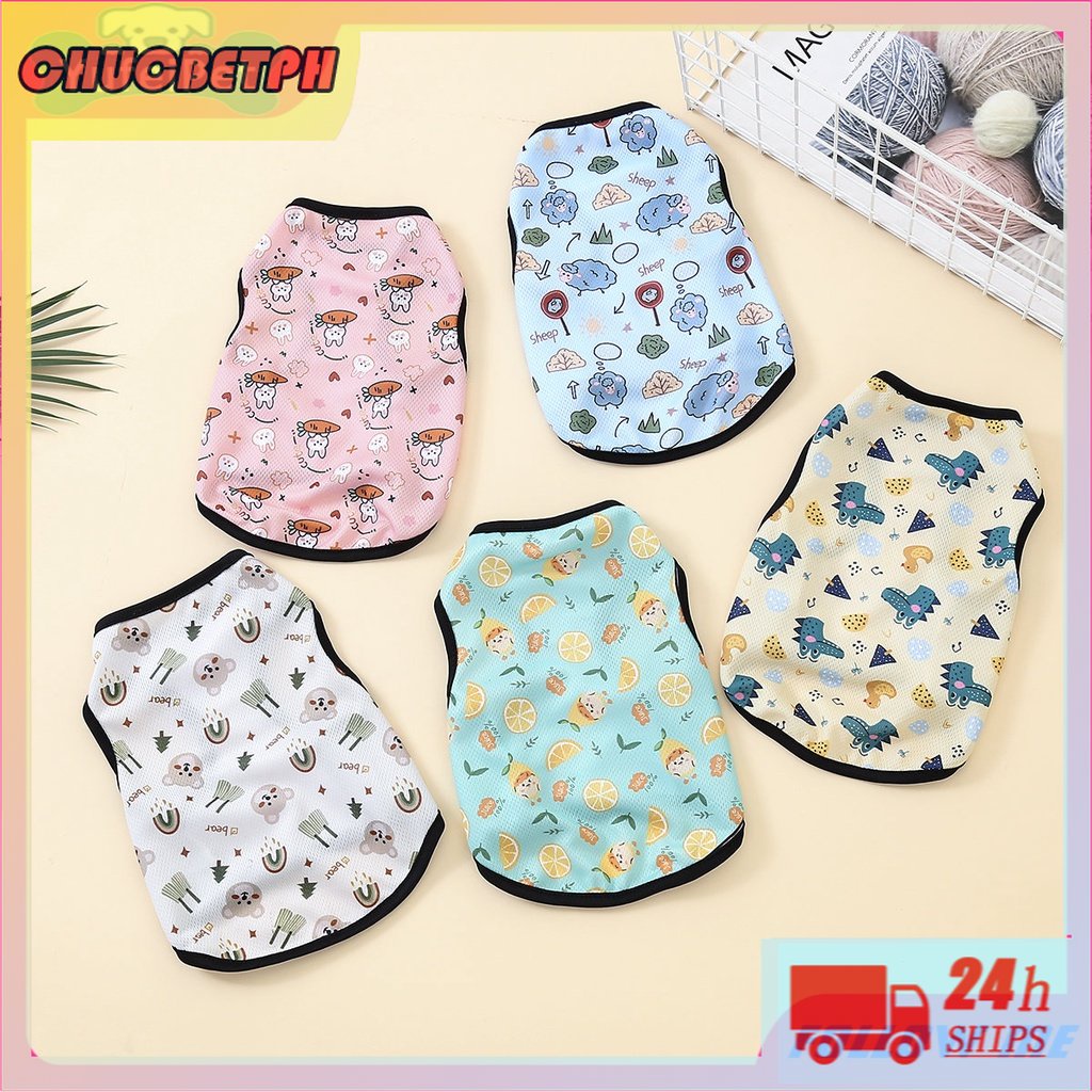 Cartoon Cute Pet Dog Costume Print Dog Sweatshirt Breathable Chihuahua