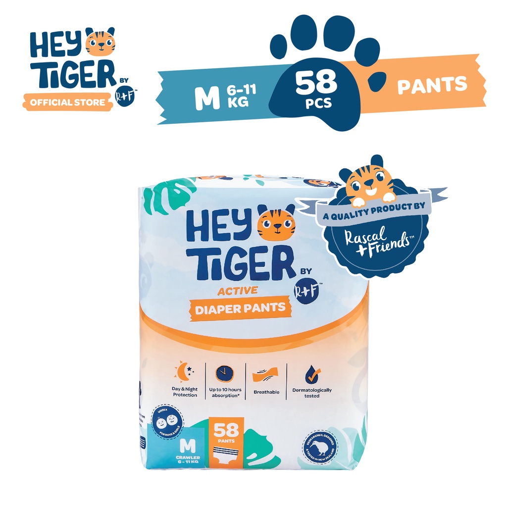 Hey Tiger Diaper Pants, Jumbo Pack - Medium, 58 Pads | Shopee Philippines