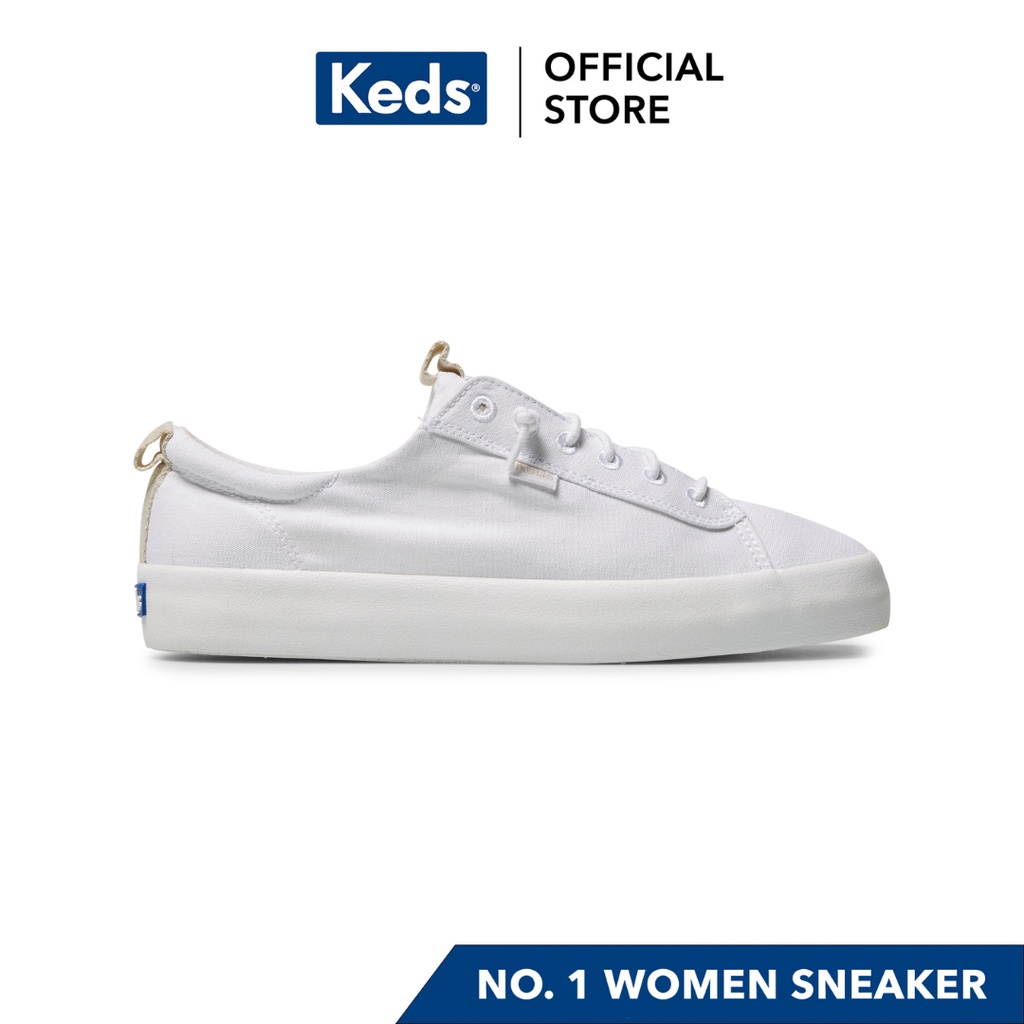 Keds Women's Kickback Canvas Slip On Sneaker White (WF66041) Shopee