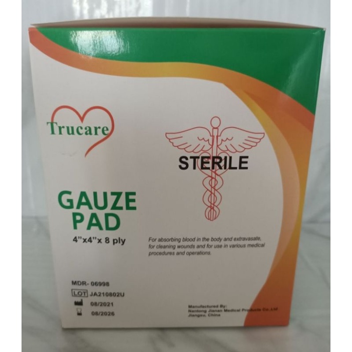 Trucare Gauze Pad 4x4x8 Ply Shopee Philippines