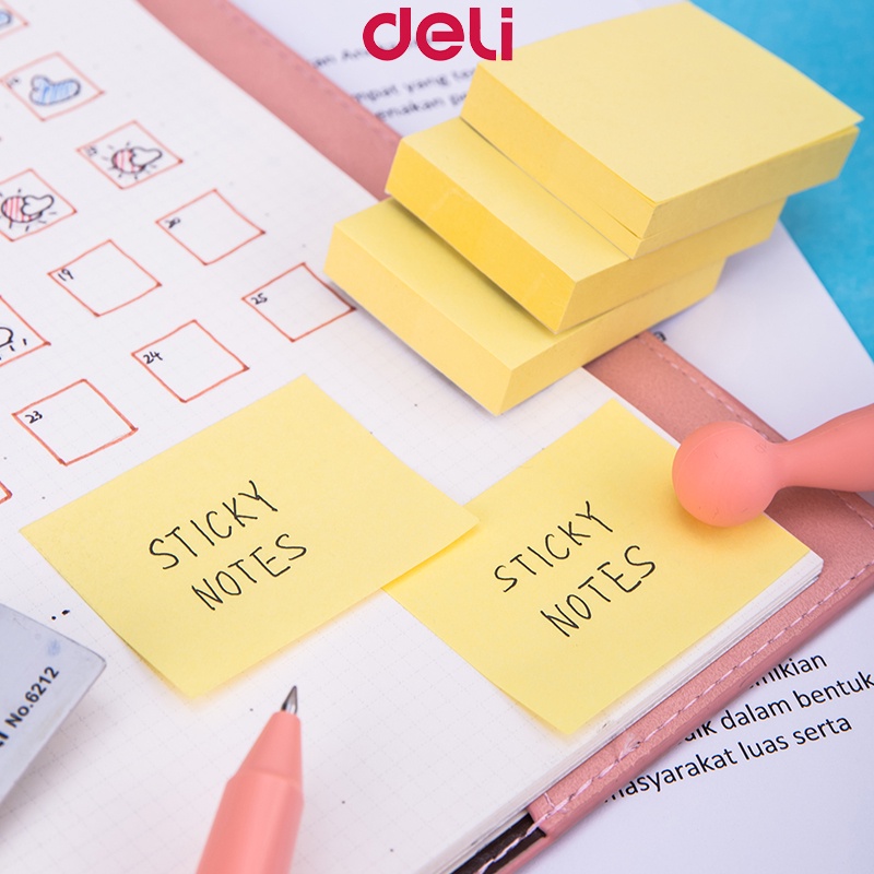 Deli EA00153 Sticky Notes 38×51mm Yellow | Shopee Philippines