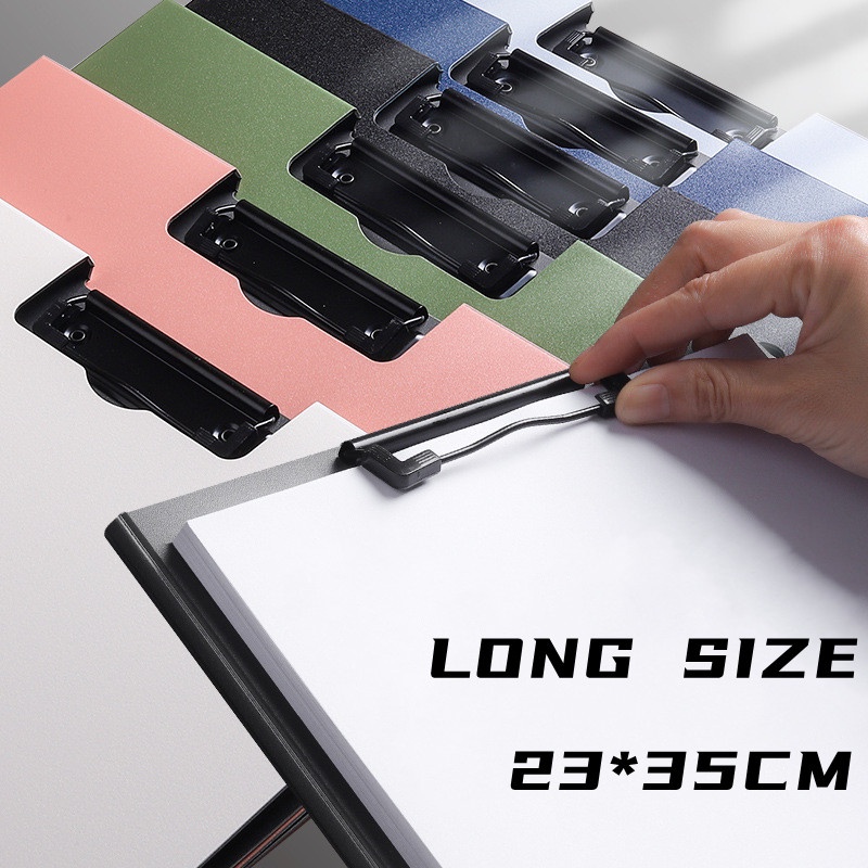 Clipboard with Cover Long File Folder School Supplies Profile Clip ...