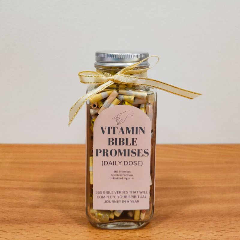 Vitamin Bible Promises in a Jar (365 letters/Verses) | Shopee Philippines