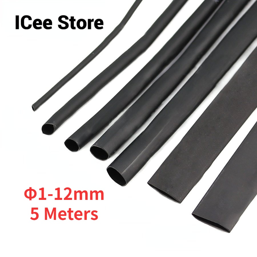 5 Meters Heat Shrink Tube kit 112mm 21 Black Heat Shrinkable Tube