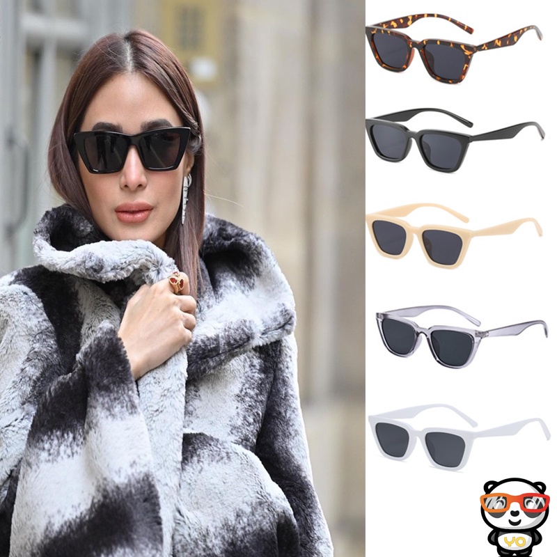 YO Heart Evangelista YSL Cat Eye Sunglasses for Women Ulzzang Square