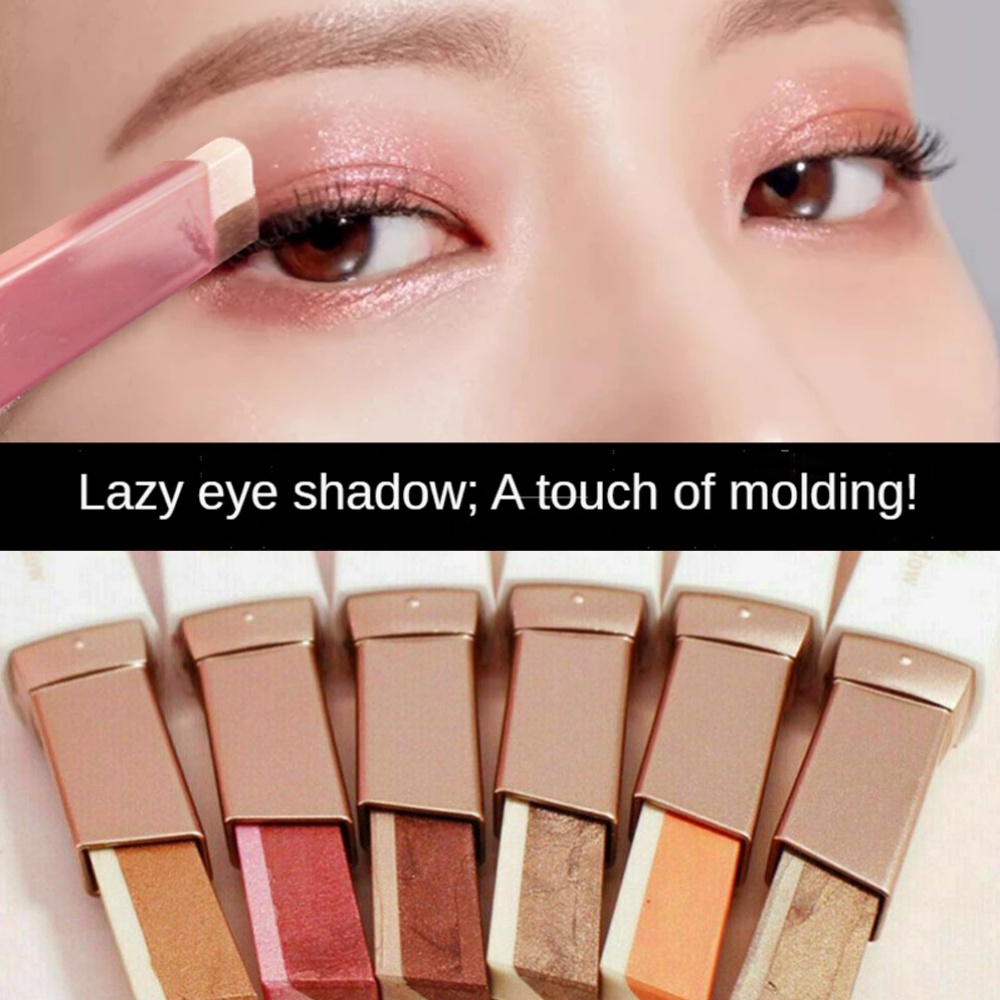 Waterproof Bling Double Color Gradient Velvet Eye Makeup Shadow Stick ...