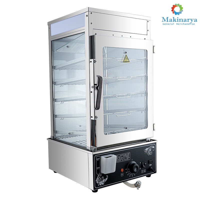 MAKINA Siopao Steamer Hotdog Bun Steamer Food Display Showcase Warmer ...