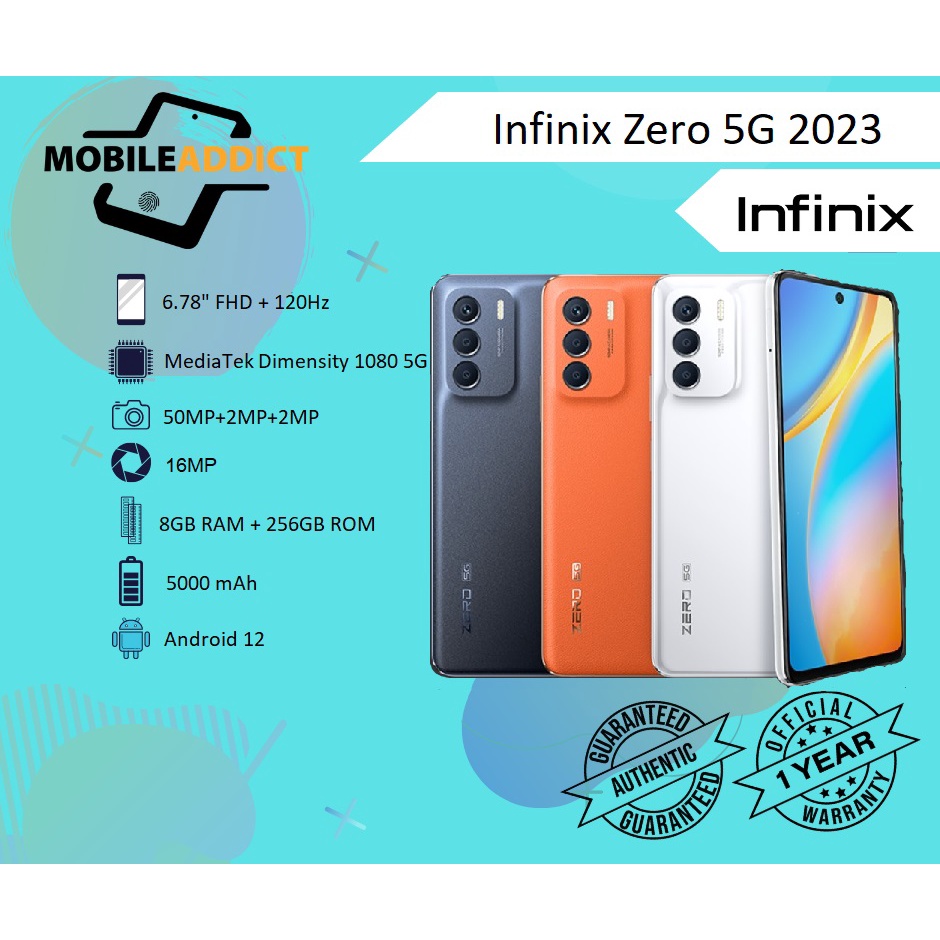 Infinix Zero 5g 2023 Ntc 1 Year Official Warranty Shopee Philippines