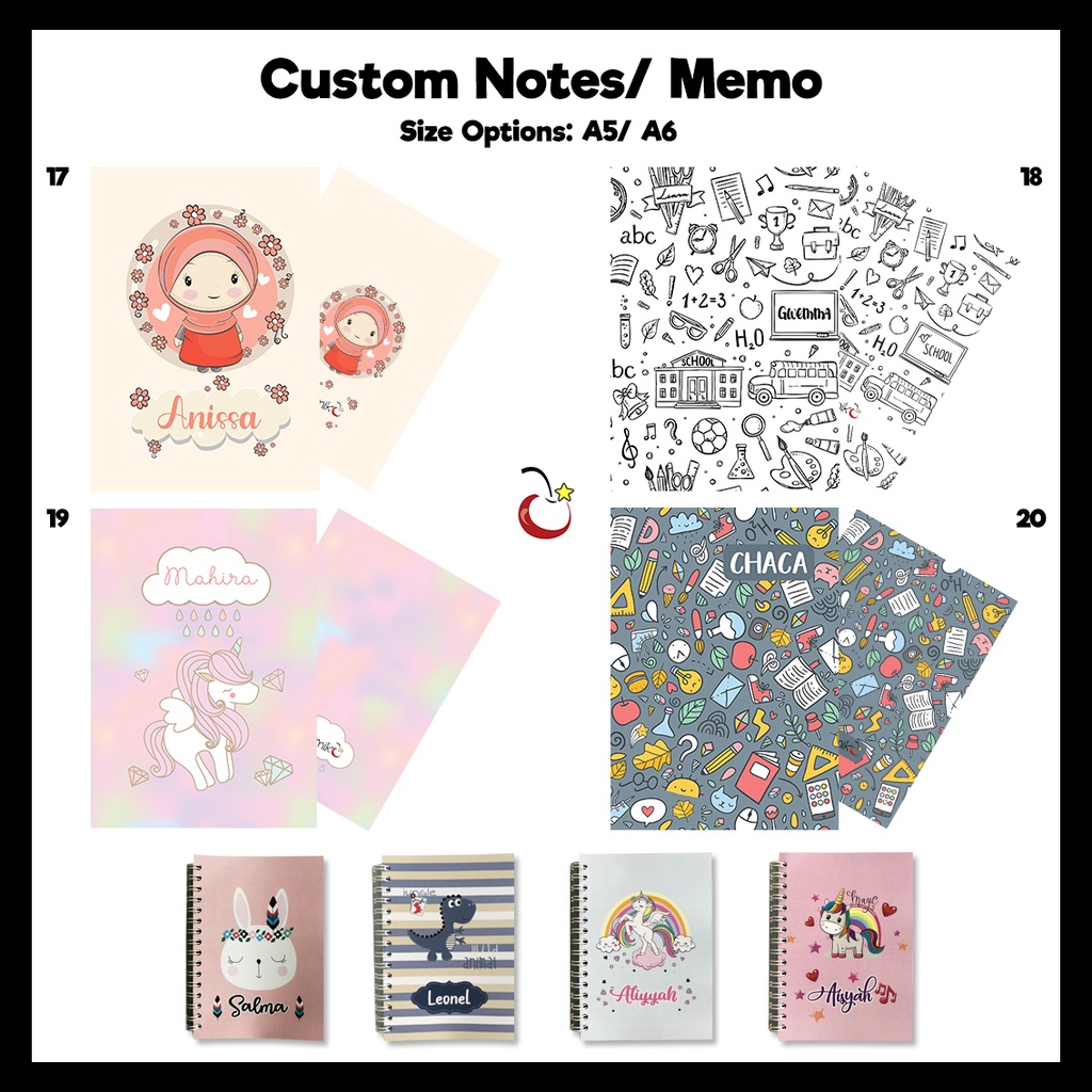 Notes/ Memo A5 A6 (Custom Design & Name) Shopee Philippines