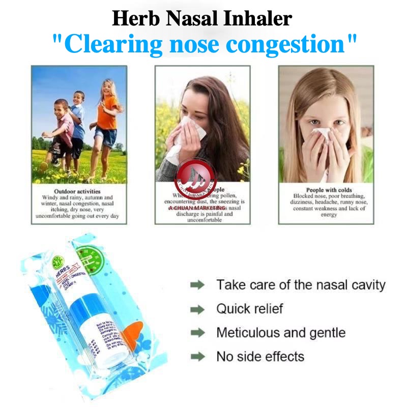 Herbs Nasal Inhalerfor clearing Nasal Congestion /clearing blocked nose/ nasal obstruction