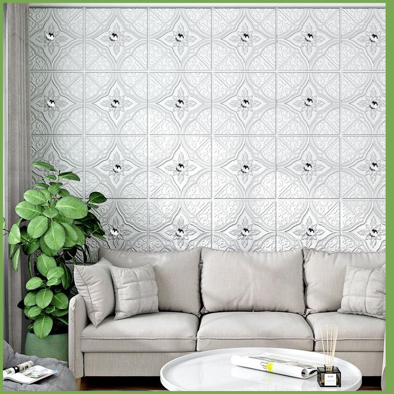 Ohmmy 3d Foam Ceiling Wallpaper Adhesive Wall Decor Sticker For Bedroom 