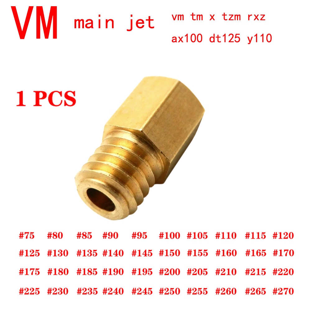 SAFETY MAIN JET FOR YAMAHA RXZ, Y125Z, TZM, TS125(SIZE 75-->170 ...