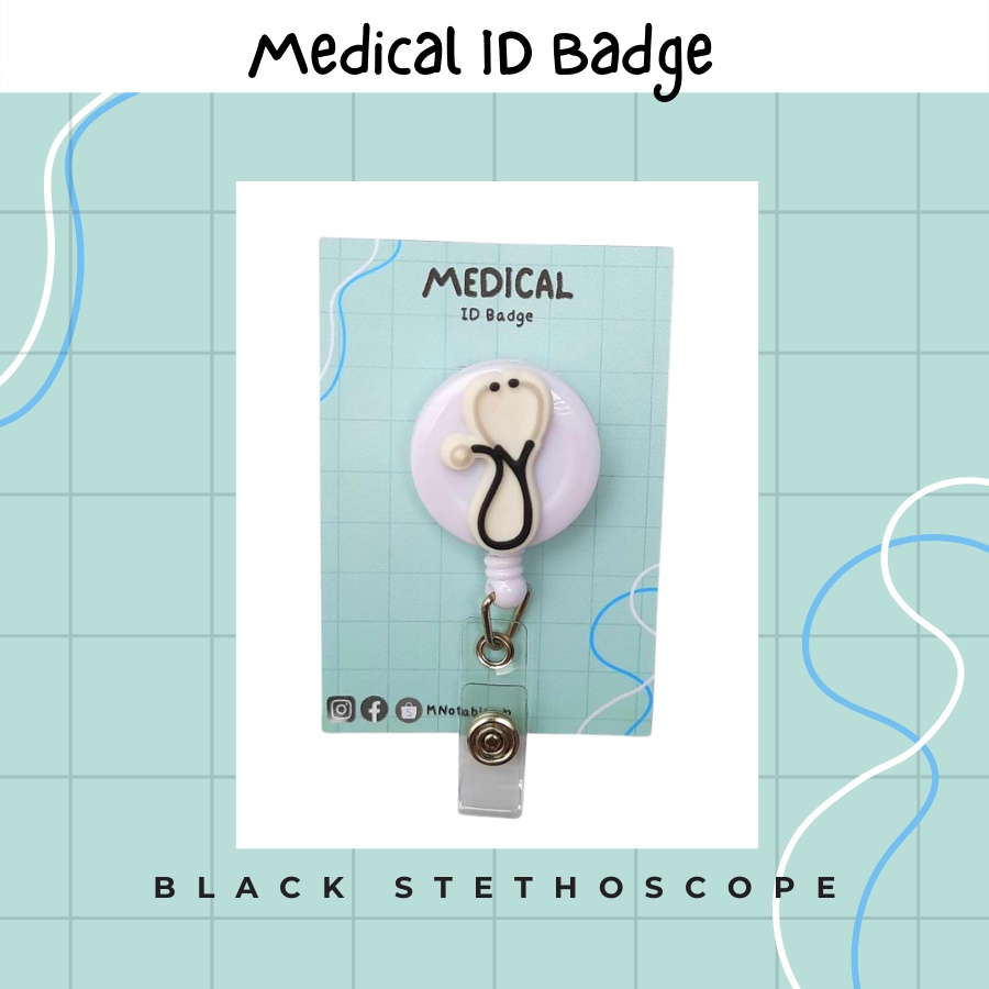 MNotable Medical ID Badge Retractable ID Card Clips ID Clips DTI